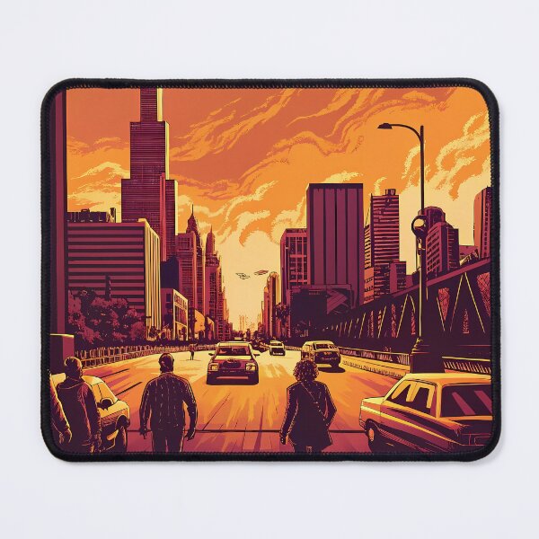 Item preview, Cityscapes Urban Adventures Colorful Design Art Illustration designed and sold by ART ATTACK ZONE.