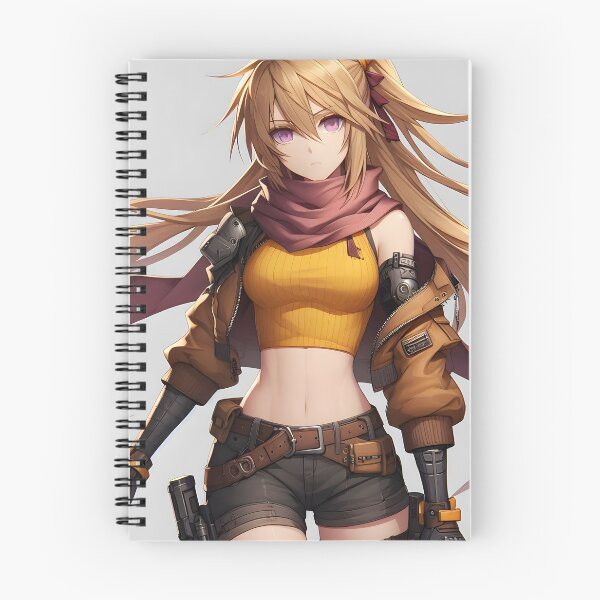 Item preview, Blonde Anime Girl with Cybernetic Arms - Futuristic Character Design designed and sold by PandaTShirtShop.