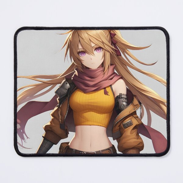 Item preview, Blonde Anime Girl with Cybernetic Arms - Futuristic Character Design designed and sold by PandaTShirtShop.