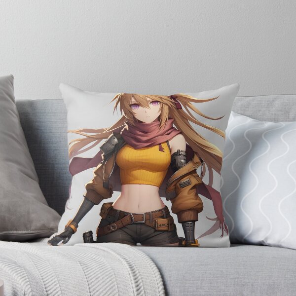 Item preview, Blonde Anime Girl with Cybernetic Arms - Futuristic Character Design designed and sold by PandaTShirtShop.