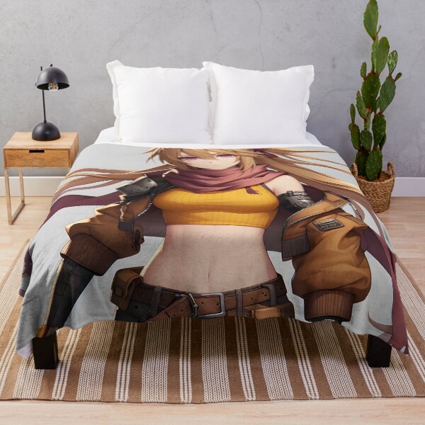 Item preview, Blonde Anime Girl with Cybernetic Arms - Futuristic Character Design designed and sold by PandaTShirtShop.