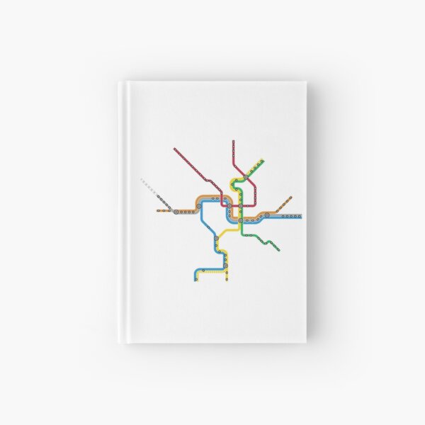 Washington DC Metro Map Hardcover Journal