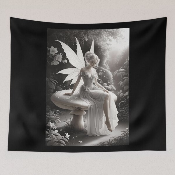 Item preview, White Fairy, Aesthetic, Elf girl, Girl, Anime, fantasy, astarion girl, magic, designed and sold by GOLDENGARDENART.