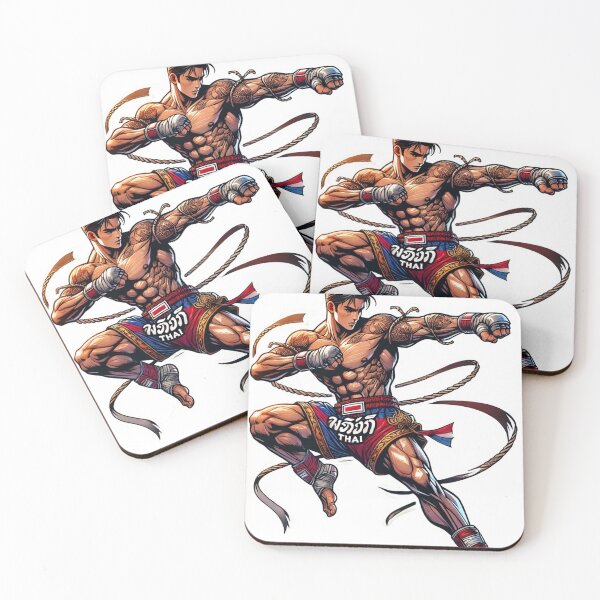 Item preview, Muay Thai Warrior Fighter - Thai Boxing Fighter Anime Style Art designed and sold by TopUpDesign.