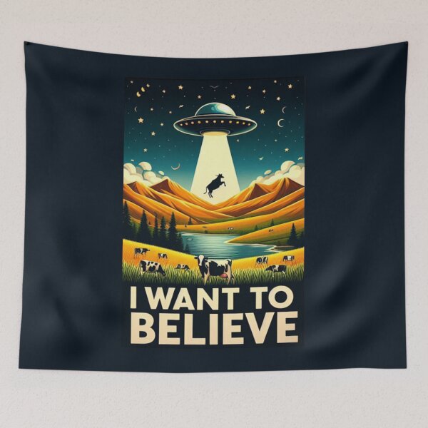 Item preview, I Want To Believe - At Night designed and sold by RedFirecracker.