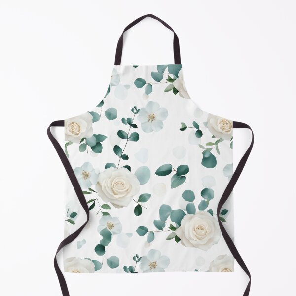 Item preview, Elegant pattern of white roses and eucalyptus leaves in a romantic floral designed and sold by porbenjaporn.
