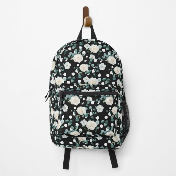 Item preview, Elegant pattern of white roses and eucalyptus leaves in a romantic floral designed and sold by porbenjaporn.