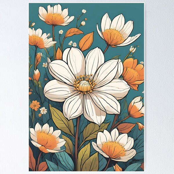 Item preview, Wildflower Whispers - Delicate Floral Pattern designed and sold by Line in Bloom.