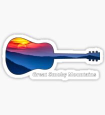 Smoky Mountain Sunset Guitar Sticker