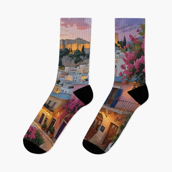 Item preview, Plaka District: Athens' Colorful Charm designed and sold by LSVart.