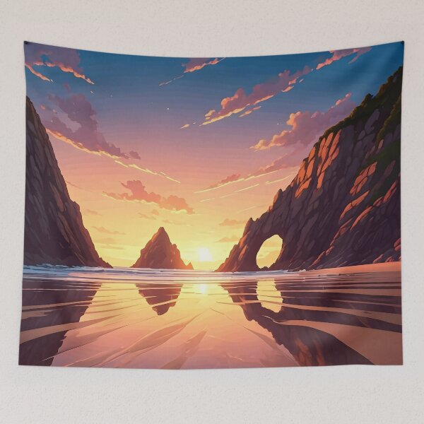 Item preview, Playa de las Catedrales: Esplendor del atardecer entre arcos naturales designed and sold by LSVart.