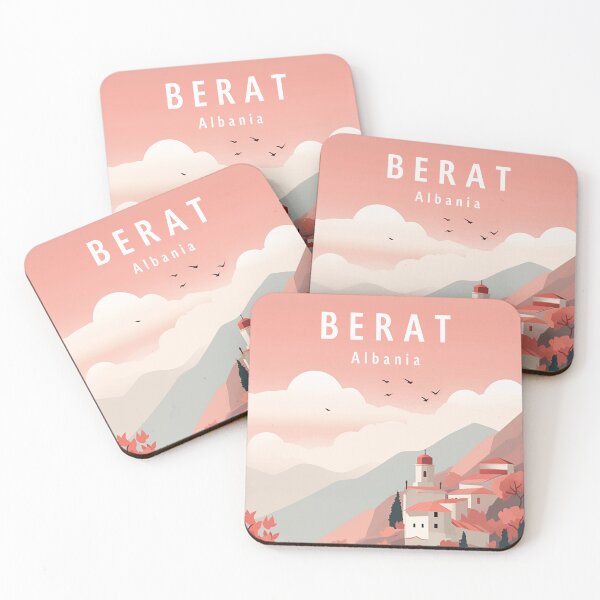 Item preview, Berat Albania Travel Print  designed and sold by Wander-World.