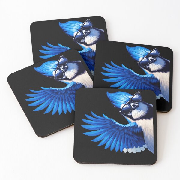 Item preview, Blue Jay Cyanocitta Cristata With Sunglasses Funny Say Hi Bird Lover Watcher designed and sold by Kimberley King Art  King Art.