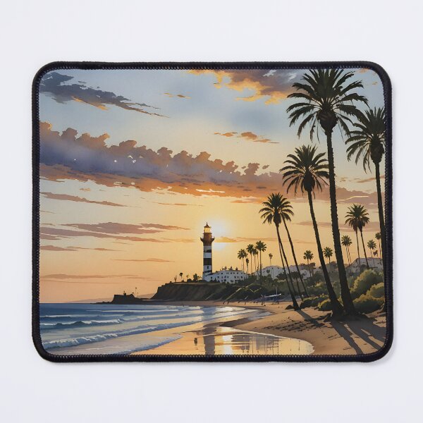 Item preview, Playa de Maspalomas: Iconic Lighthouse at Sunset designed and sold by LSVart.