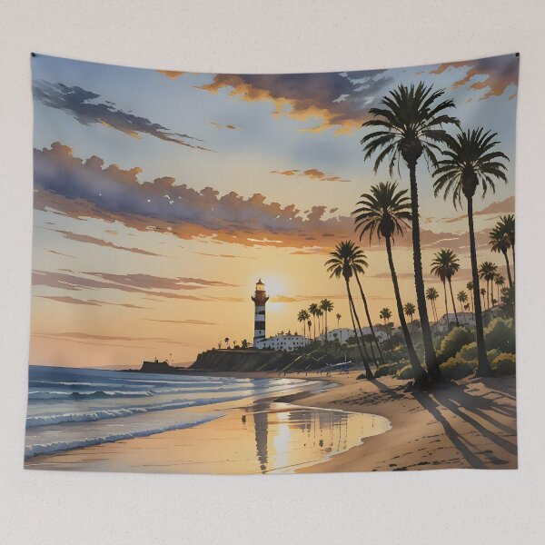 Item preview, Playa de Maspalomas: Iconic Lighthouse at Sunset designed and sold by LSVart.