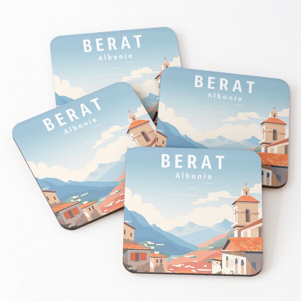 Item preview, Berat Albania Travel Print  designed and sold by Wander-World.