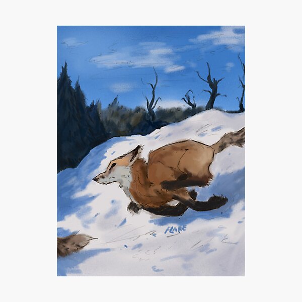 Item preview, foxes in the snow  designed and sold by Spitfiresart.