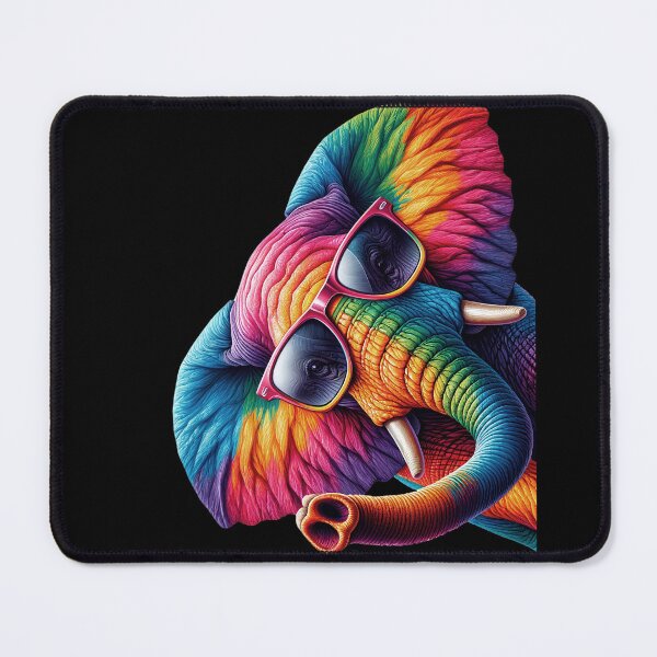 Item preview, Colorful Elephant With Sunglasses Say Hi Funny designed and sold by Kimberley King Art King Art.