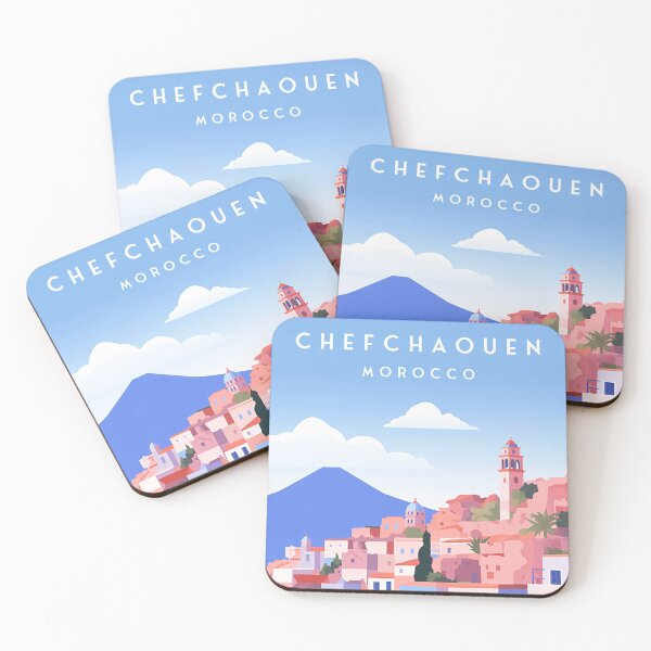Item preview, Chefchaouen Morocco Travel Print  designed and sold by Wander-World.