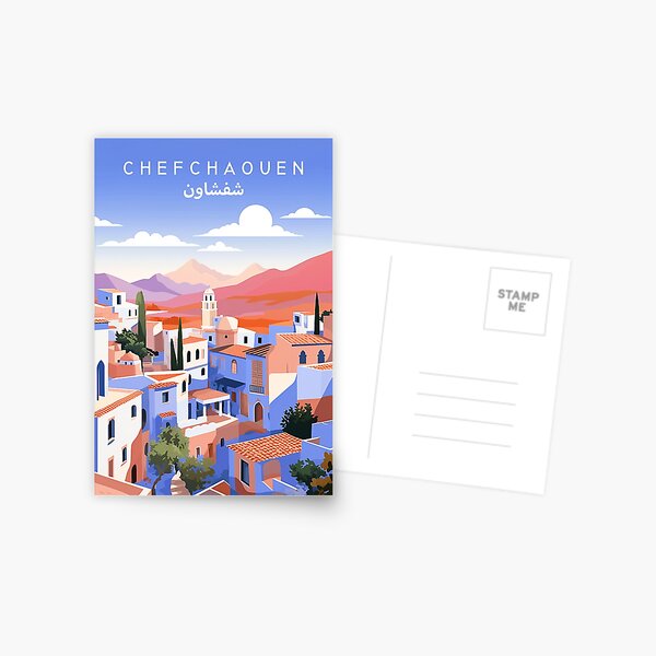 Item preview, Chefchaouen Morocco Travel Print  designed and sold by Wander-World.