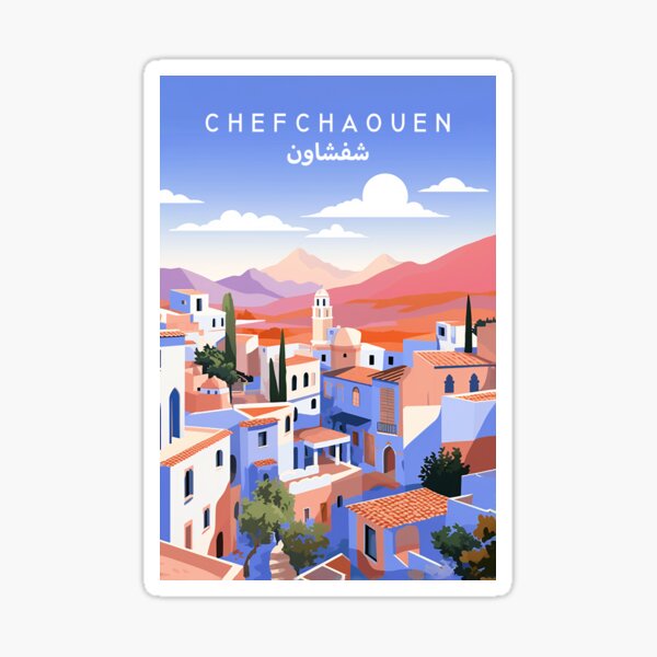 Aperçu de l'œuvre Chefchaouen Maroc Impression de voyage  créée et vendue par Wander-World.