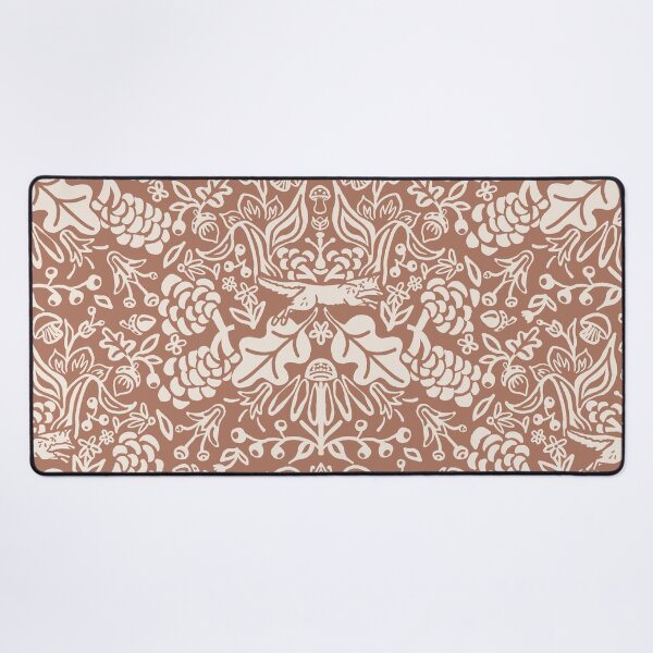 Item preview, Heritage Pattern, Fox in the Woods, Mocha Mousse and Gardenia designed and sold by Quick Brown Fox Canada.