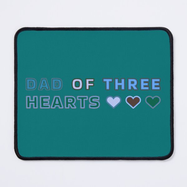 Item preview, Dad Of Three Hearts - Typography Design For Dad designed and sold by TheSassyNoble.