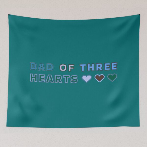 Item preview, Dad Of Three Hearts - Typography Design For Dad designed and sold by TheSassyNoble.