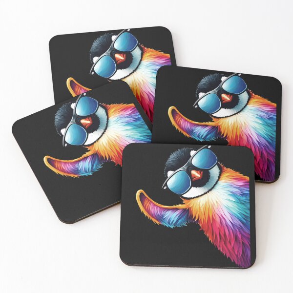 Item preview, Colorful Penguin With Sunglasses Say Hi Funny designed and sold by Kimberley King Art  King Art.