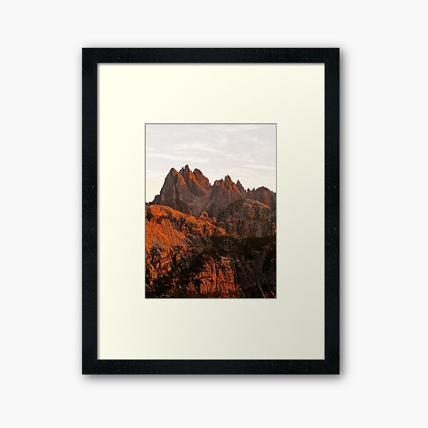 Cadini di Misurina Photography in the Dolomites Framed Art Print