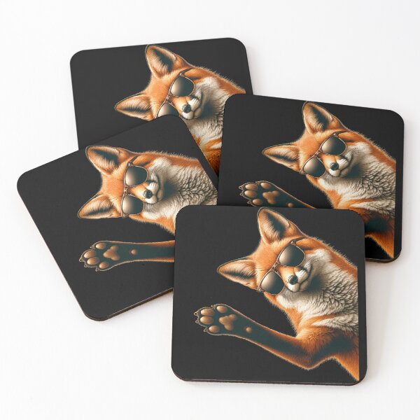 Item preview, Fox With Sunglasses Funny Say Hi designed and sold by Kimberley King Art  King Art.