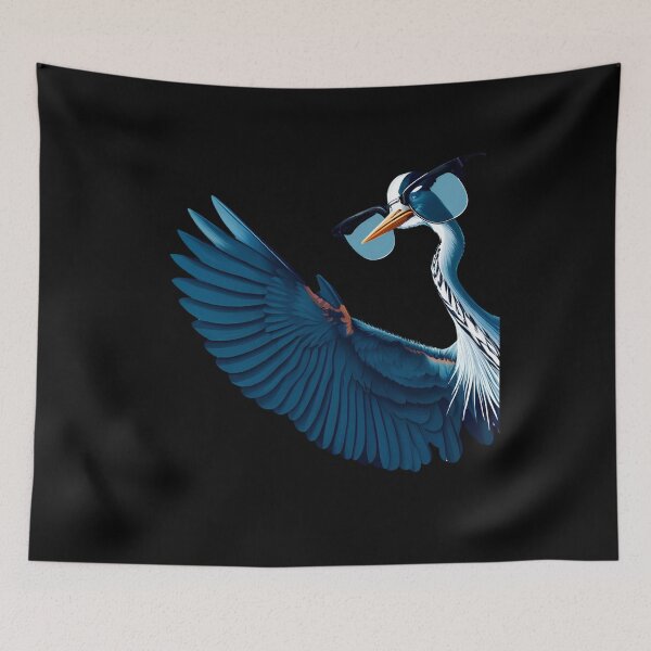 Item preview, Great Blue Heron With Sunglasses Funny Say Hi Bird Lover Watcher Birding designed and sold by Kimberley King Art  King Art.