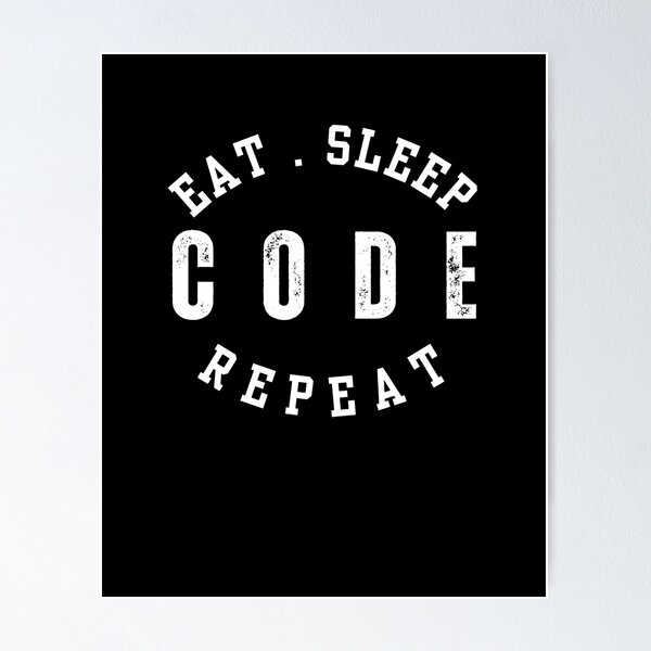 Artikel-Vorschau von Minimalistischer Eat Sleep CODE, designt und verkauft von StemMerch247.