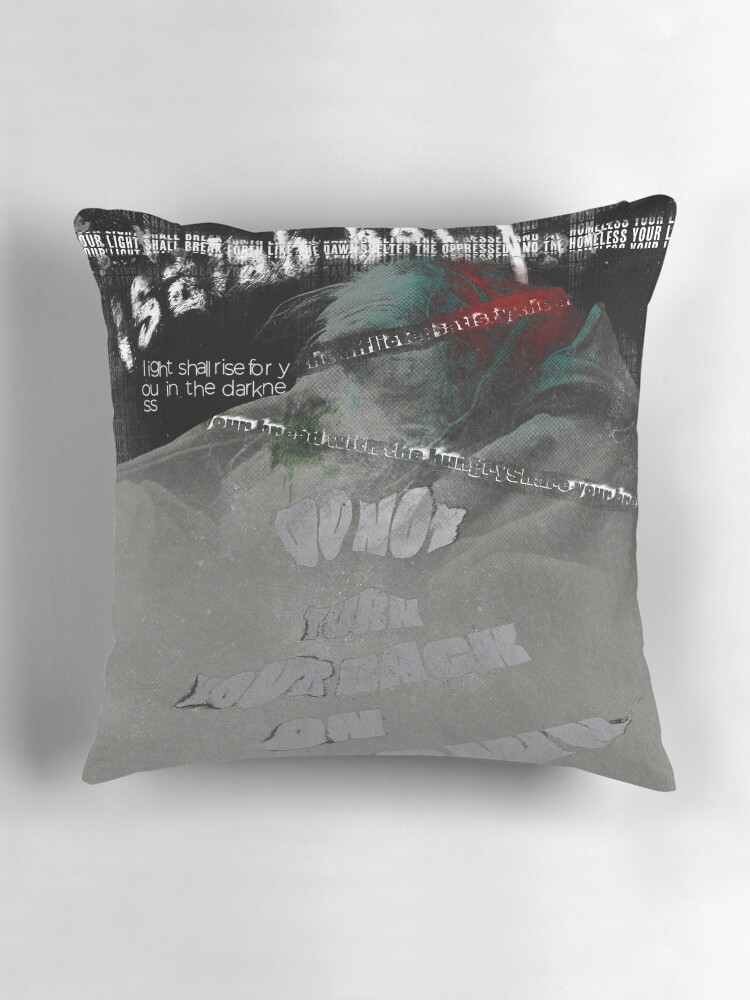 Thumbnail 3 of 4, Pillow, Satisfy the Afflicted designed and sold by nathanblixt.