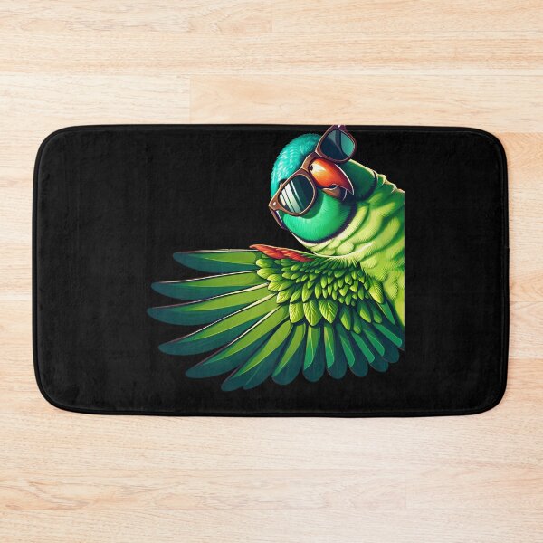 Item preview, Indian Ringneck Parrot With Sunglasses Funny Say Hi Bird Lover Watcher Birding designed and sold by Kimberley King Art  King Art.