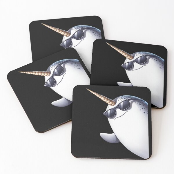 Item preview, Narwhal With Sunglasses Funny Say Hi designed and sold by Kimberley King Art  King Art.