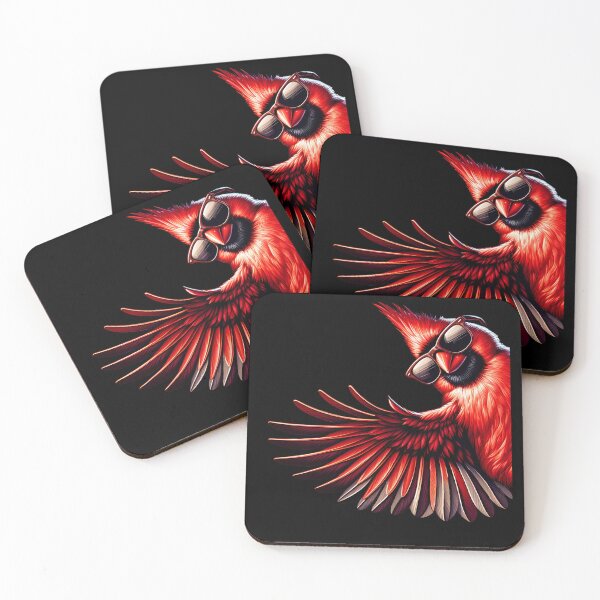 Item preview, Northern Cardinal With Sunglasses Funny Say Hi Bird Lover Watcher designed and sold by Kimberley King Art  King Art.