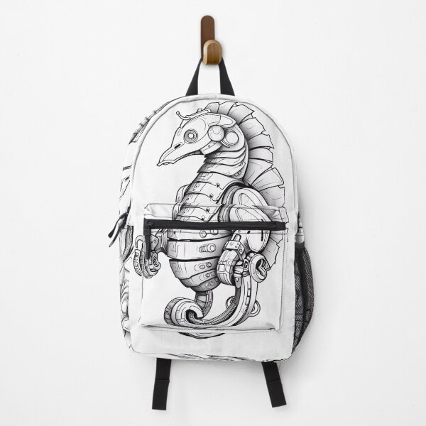 Item preview, Robot Seahorse Coloring Page Pattern designed and sold by DavidColoring.