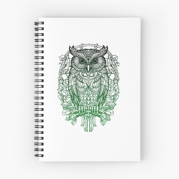 Item preview, Green Geometric Owl Mandala – A Symbol of Wisdom & Harmony designed and sold by freeArt10.