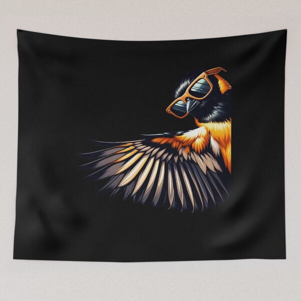 Item preview, Oriole With Sunglasses Funny Say Hi Bird Lover Watcher Birding designed and sold by Kimberley King Art  King Art.