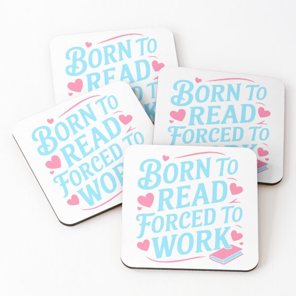 Item preview, Born To Read Forced To Work! Funny Pink And Blue Girly Reading designed and sold by PMCreative.
