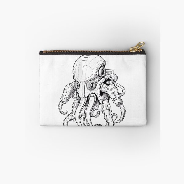 Item preview, Robot Octopus #2 Coloring Page Pattern  designed and sold by DavidColoring.