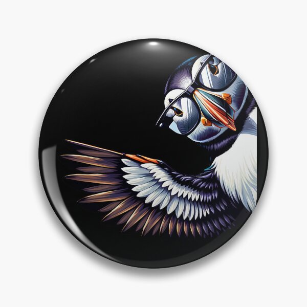 Item preview, Puffin Bird Beak Coastal With Sunglasses Funny Say Hi Bird Lover Watcher Birding designed and sold by Kimberley King Art  King Art.
