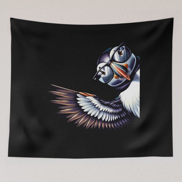 Item preview, Puffin Bird Beak Coastal With Sunglasses Funny Say Hi Bird Lover Watcher Birding designed and sold by Kimberley King Art  King Art.