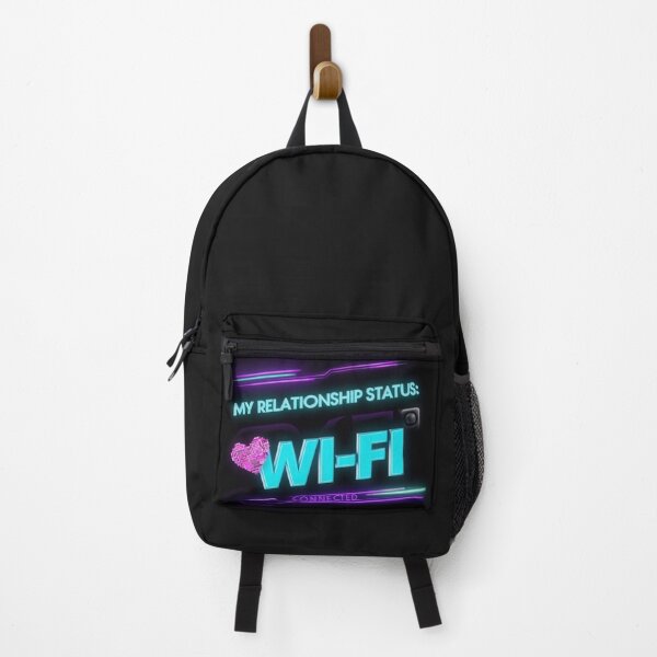 Item preview, My Relationship Status: Wi-Fi Connected - Neon Gamer Typography Design designed and sold by DscapeDesigns.