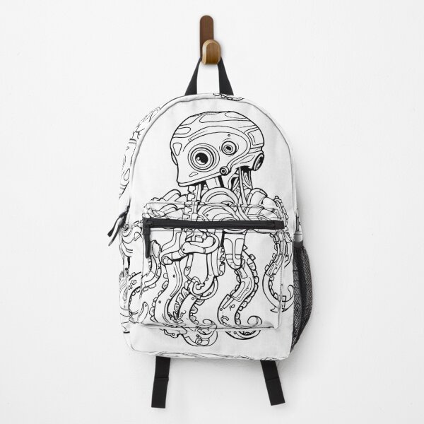 Item preview, Robot Octopus #3 Coloring Page Pattern  designed and sold by DavidColoring.