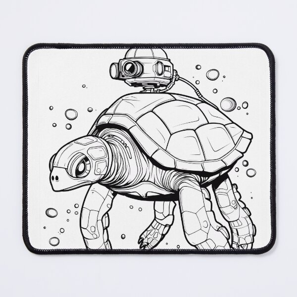 Item preview, Robot Turtle Coloring Page Pattern  designed and sold by DavidColoring.