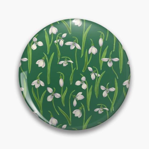 Item preview, Snowdrops on emerald green designed and sold by Katerina Mitkova Kirilova.