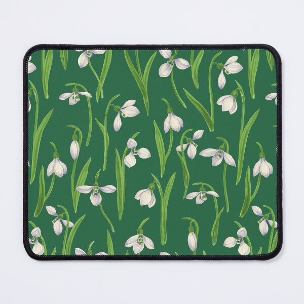 Item preview, Snowdrops on emerald green designed and sold by Katerina Mitkova Kirilova.