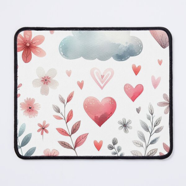 Item preview, Serene Watercolor Hearts and Blooms designed and sold by zzz888.